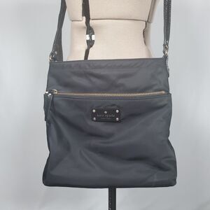Kate Spade Women’s Crossbody Bag Black Nylon Gold Hardware Medium Shoulder Bag